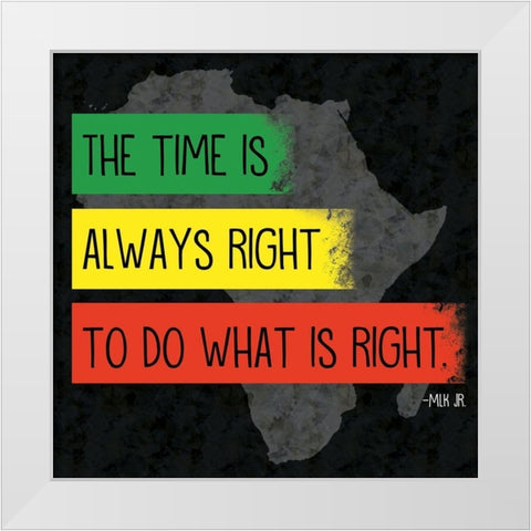 Quote 1 MLK White Modern Wood Framed Art Print by Gibbons, Lauren