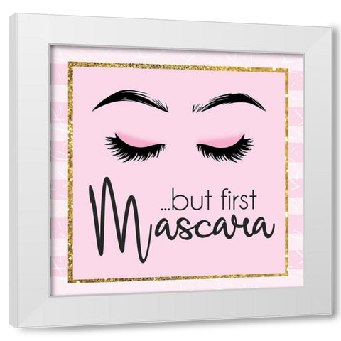 Glamour Mascara White Modern Wood Framed Art Print by Gibbons, Lauren