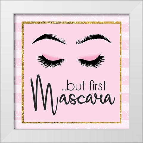 Glamour Mascara White Modern Wood Framed Art Print by Gibbons, Lauren