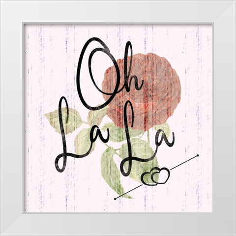Paris La La White Modern Wood Framed Art Print by Gibbons, Lauren