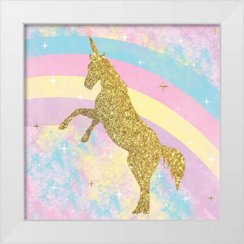 Unicorn 1 White Modern Wood Framed Art Print by Gibbons, Lauren