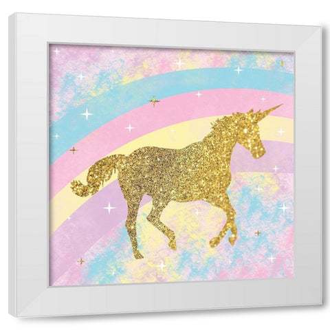 Unicorn 2 White Modern Wood Framed Art Print by Gibbons, Lauren