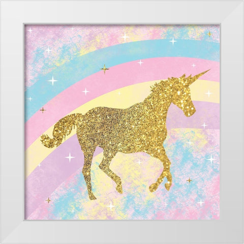 Unicorn 2 White Modern Wood Framed Art Print by Gibbons, Lauren