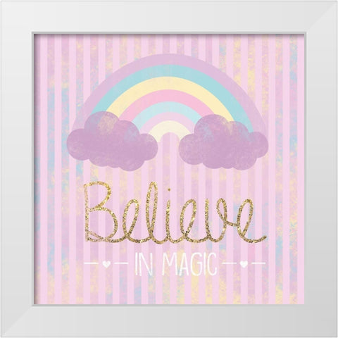 Magical Belief White Modern Wood Framed Art Print by Gibbons, Lauren