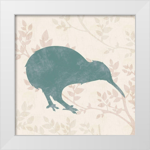 Kiwi Bird 2 White Modern Wood Framed Art Print by Gibbons, Lauren