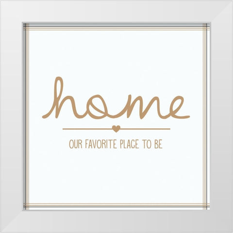 Home White Modern Wood Framed Art Print by Gibbons, Lauren