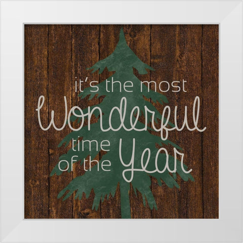 Wonderful Tree White Modern Wood Framed Art Print by Gibbons, Lauren