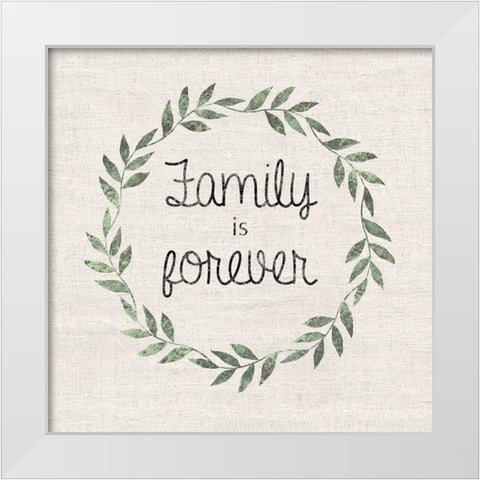 Forever Family White Modern Wood Framed Art Print by Gibbons, Lauren