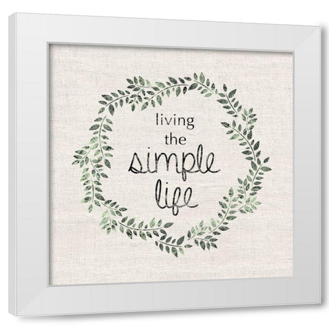 Simple Life Living White Modern Wood Framed Art Print by Gibbons, Lauren