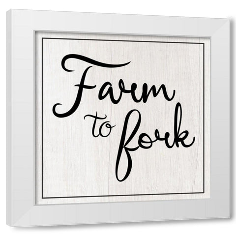 Farm to Fork White Modern Wood Framed Art Print by Gibbons, Lauren