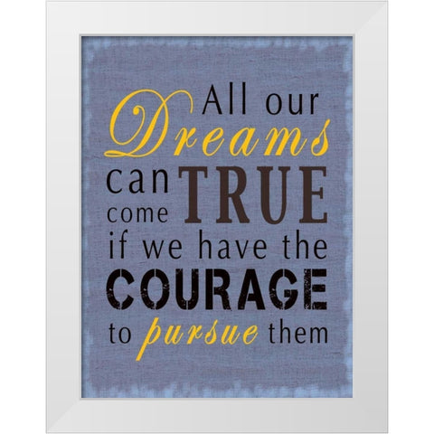 Dreams White Modern Wood Framed Art Print by Gibbons, Lauren