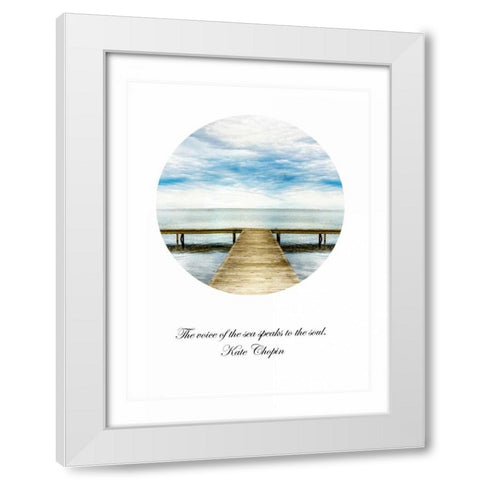 The Voice of The Sea White Modern Wood Framed Art Print by Head, Danny