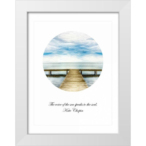 The Voice of The Sea White Modern Wood Framed Art Print by Head, Danny