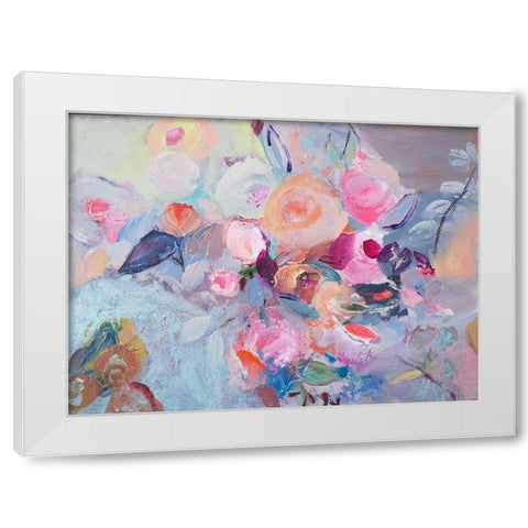 Reminiscence White Modern Wood Framed Art Print by Daisy D