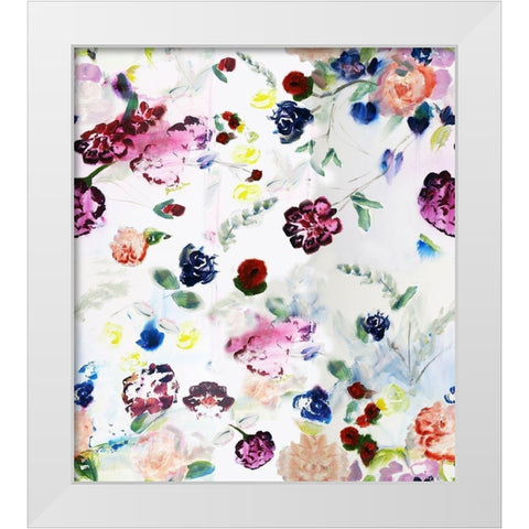 Romantic White Modern Wood Framed Art Print by Daisy D