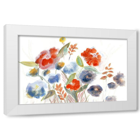 Walking With You White Modern Wood Framed Art Print by Daisy D