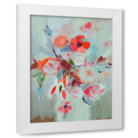 Vase Of Color White Modern Wood Framed Art Print by Daisy D