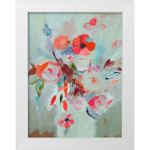 Vase Of Color White Modern Wood Framed Art Print by Daisy D