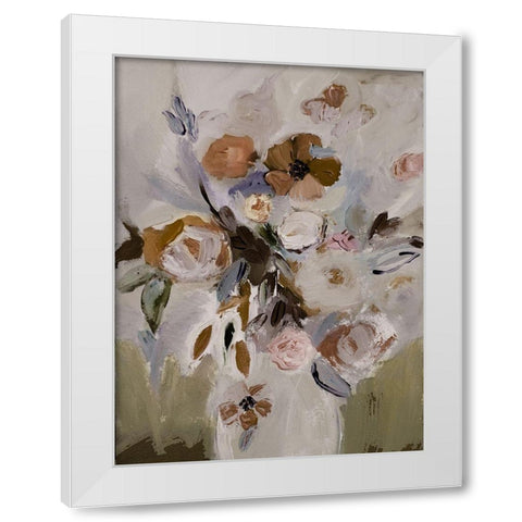 Vase Of Emotions White Modern Wood Framed Art Print by Daisy D