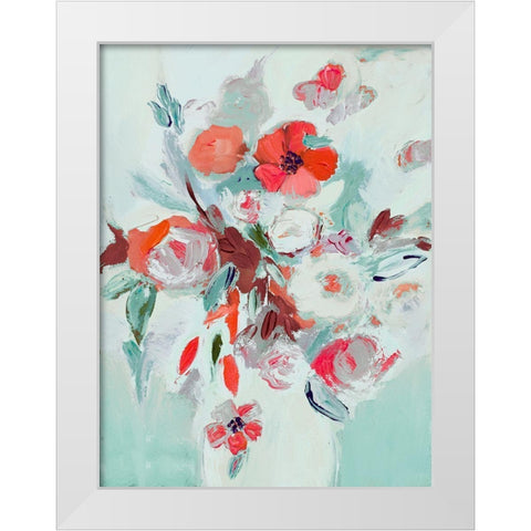 Vase Of Beauty White Modern Wood Framed Art Print by Daisy D