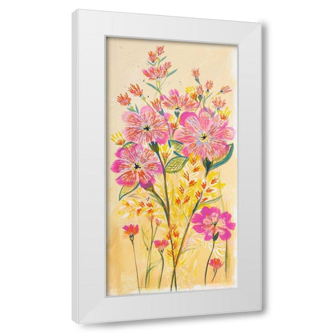 Sunshine Sprinkle White Modern Wood Framed Art Print by Daisy D