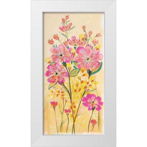 Sunshine Sprinkle White Modern Wood Framed Art Print by Daisy D