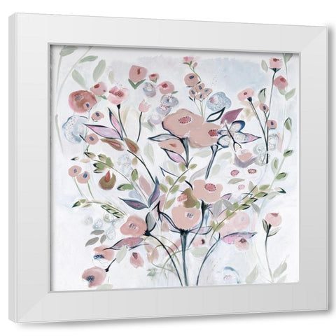 Celebration of Love Muted White Modern Wood Framed Art Print by Daisy D