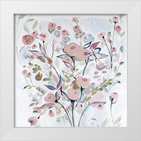 Celebration of Love Muted White Modern Wood Framed Art Print by Daisy D