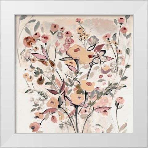 Fall Celebration White Modern Wood Framed Art Print by Daisy D