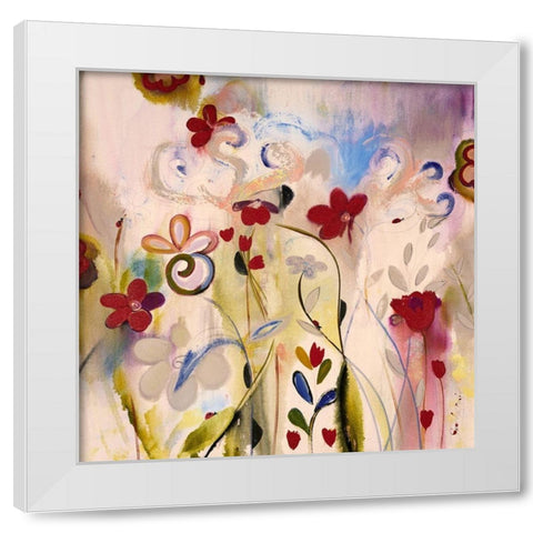 Magical Garden White Modern Wood Framed Art Print by Daisy D