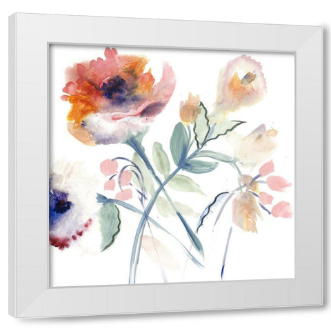 Quiet Morning White Modern Wood Framed Art Print by Daisy D