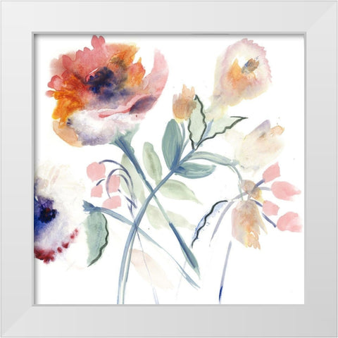 Quiet Morning White Modern Wood Framed Art Print by Daisy D