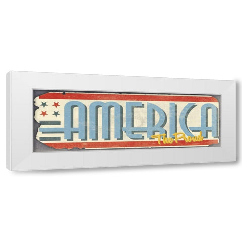 America White Modern Wood Framed Art Print by Grey, Jace