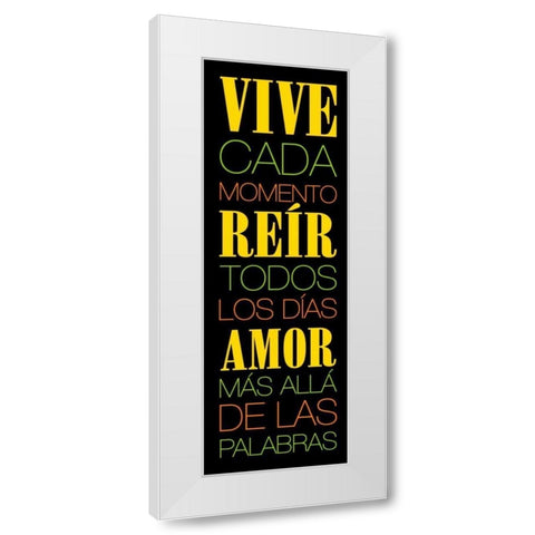 Vive White Modern Wood Framed Art Print by Grey, Jace