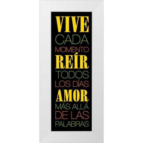 Vive White Modern Wood Framed Art Print by Grey, Jace