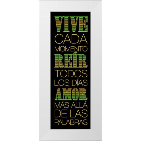 Vive White Modern Wood Framed Art Print by Grey, Jace