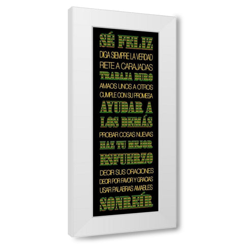 Feliz White Modern Wood Framed Art Print by Grey, Jace