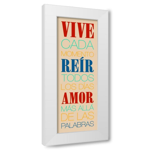 Vive2 White Modern Wood Framed Art Print by Grey, Jace
