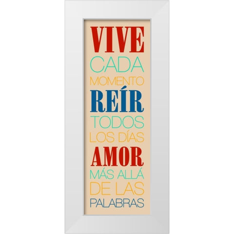 Vive2 White Modern Wood Framed Art Print by Grey, Jace