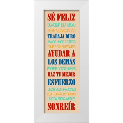 Feliz 2 White Modern Wood Framed Art Print by Grey, Jace