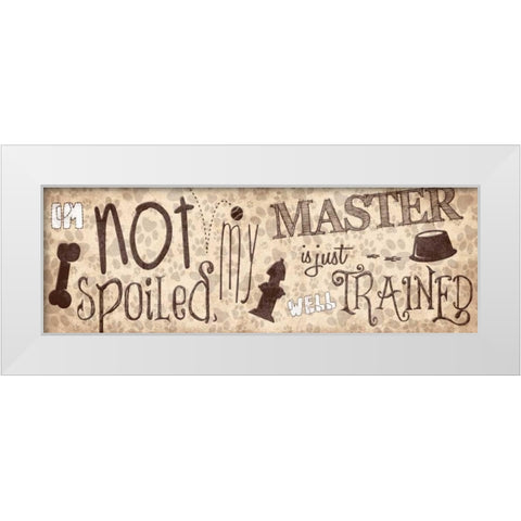 Dog Mate White Modern Wood Framed Art Print by Grey, Jace