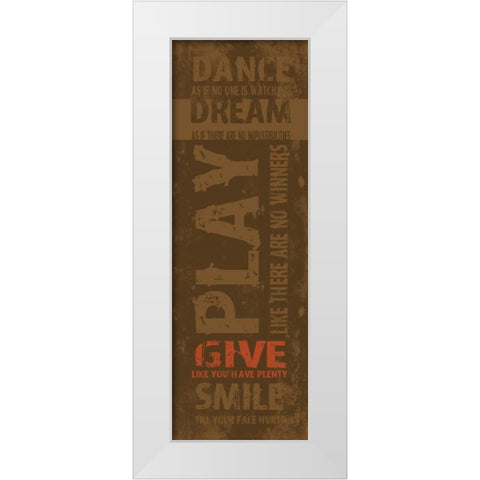 Typography White Modern Wood Framed Art Print by Grey, Jace