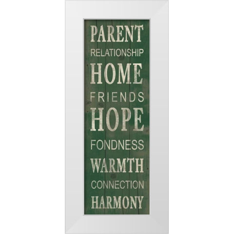 TYPOGRAPHY White Modern Wood Framed Art Print by Grey, Jace