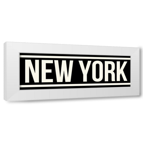 NEW YORK White Modern Wood Framed Art Print by Grey, Jace