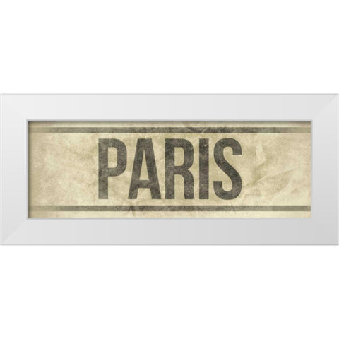 PARIS White Modern Wood Framed Art Print by Grey, Jace