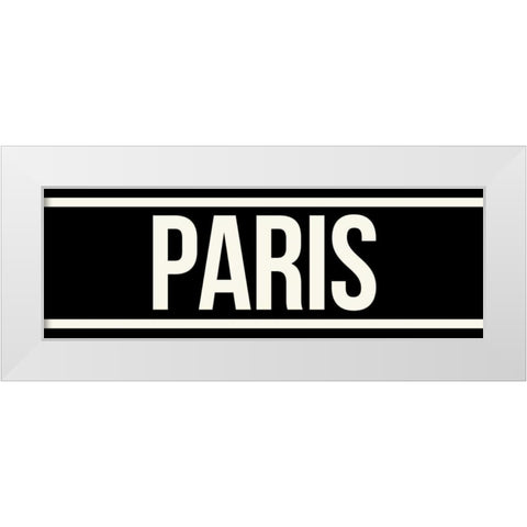 PARIS White Modern Wood Framed Art Print by Grey, Jace