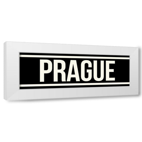 PRAGUE White Modern Wood Framed Art Print by Grey, Jace
