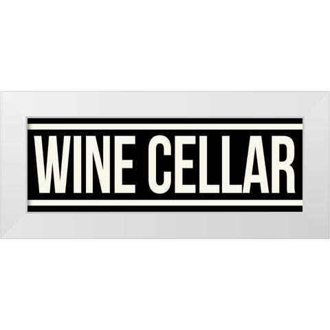 WINE CELLAR White Modern Wood Framed Art Print by Grey, Jace