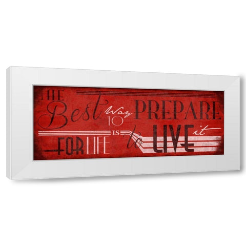 Type Red White Modern Wood Framed Art Print by Grey, Jace