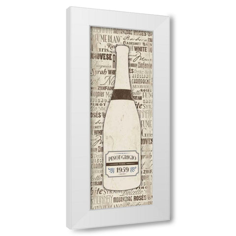 VINO CREAM White Modern Wood Framed Art Print by Grey, Jace